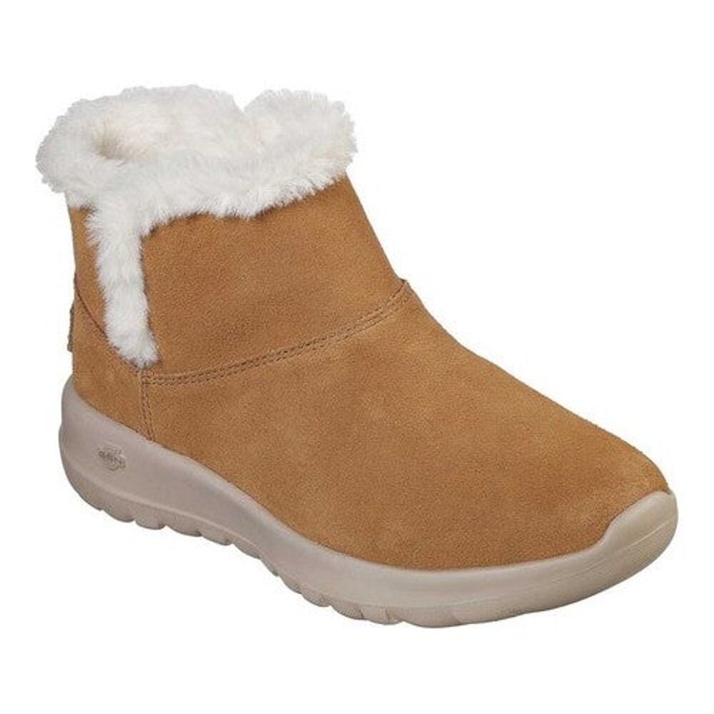 Women's Skechers On-The-Go Bundle Up Suede Boots - Chestnut - 9.5 - NIB